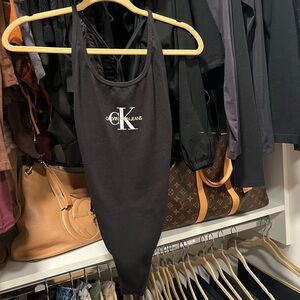 Calvin Klein Black Logo Bodysuit